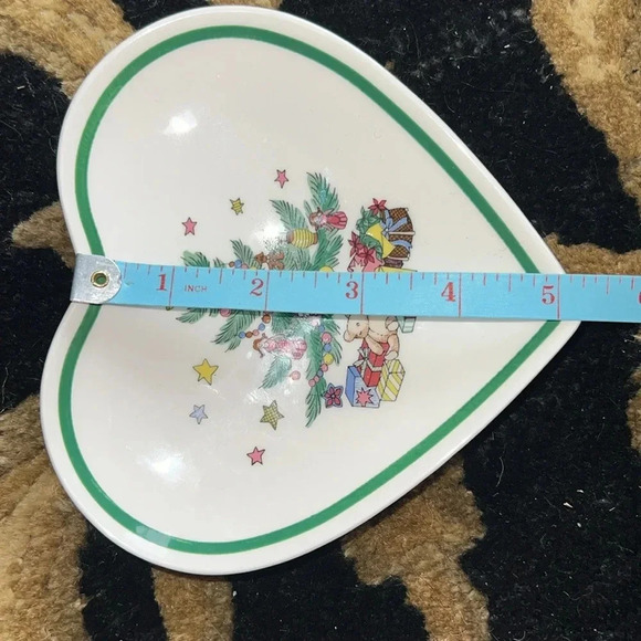 Nikko Christmastime China Heart Shape Candy Trinket Dish Retired Pattern Small - Picture 13 of 13